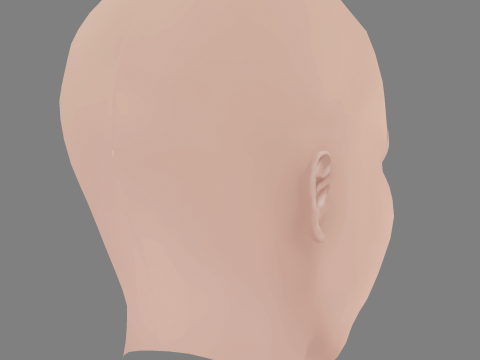Darya Moroz Head - No Hair - Low poly head for game 3Dモデル
