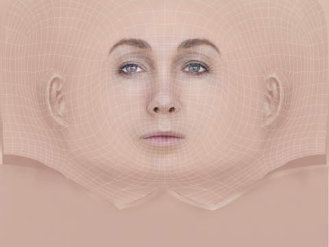 Darya Moroz Head - No Hair - Low poly head for game 3Dモデル