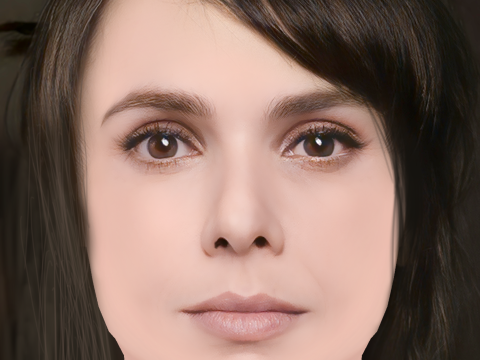 Debora Falabella Head - No Hair - Low poly head for game 3D Model