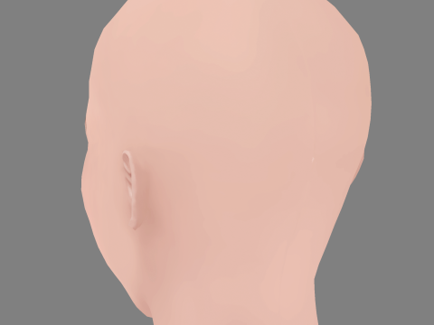 Debora Falabella Head - No Hair - Low poly head for game 3D मॉडल