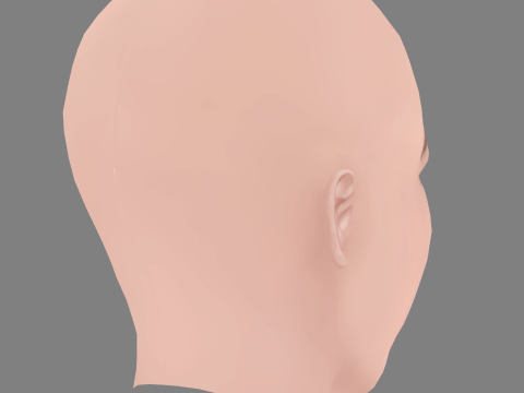 Debora Falabella Head - No Hair - Low poly head for game 3D मॉडल