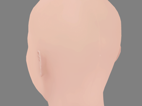 Debora Nascimento Head - No Hair - Low poly head for game Modello 3D