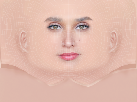 Debora Nascimento Head - No Hair - Low poly head for game Modello 3D