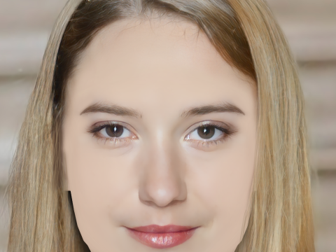 Deborah Francois Head - No Hair - Low poly head for game 3D Model