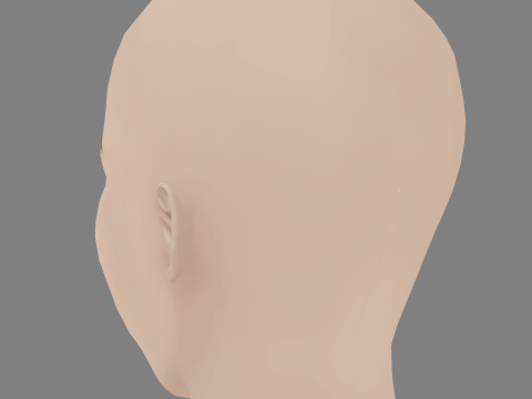 Deborah Francois Head - No Hair - Low poly head for game 3D 模型