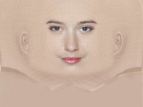 Deborah Francois Head - No Hair - Low poly head for game 3D 模型
