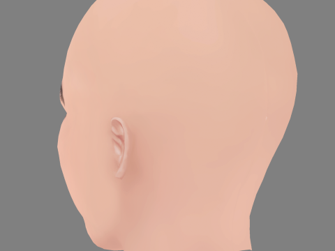 Alma Jodorowsky Head - No Hair - Low poly head for game Modelo 3D