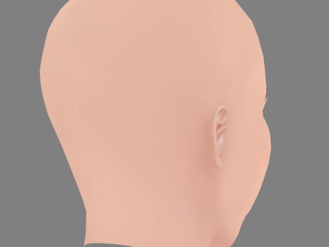Alma Jodorowsky Head - No Hair - Low poly head for game Modelo 3D