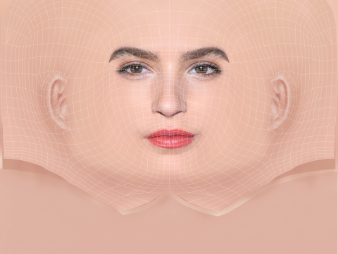 Alma Jodorowsky Head - No Hair - Low poly head for game Modelo 3D