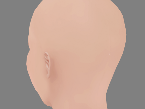 Amaia Aberasturi Head - No Hair - Low poly head for game 3D Model