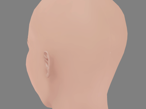 Amanda Fix Head - No Hair - Low poly head for game Modelo 3D
