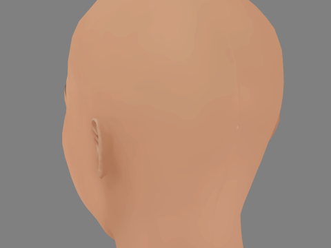 Amita Suman Head - No Hair - Low poly head for game 3D Model