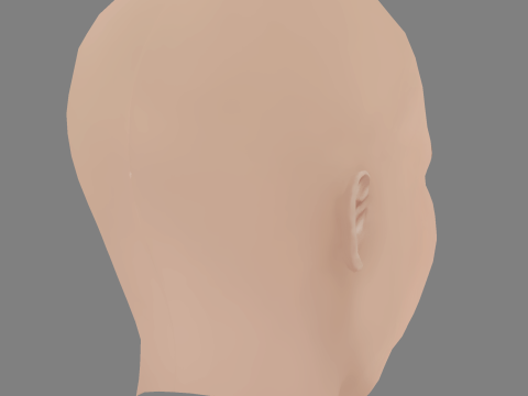 Ana Fernandez Head - No Hair - Low poly head for game 3D 模型