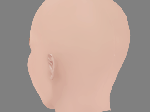 Ana Polvorosa Head - No Hair - Low poly head for game 3D Model