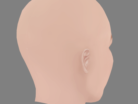 Ana Polvorosa Head - No Hair - Low poly head for game 3D Model