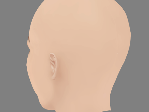 Ana Rujas Head - No Hair - Low poly head for game 3D Модель