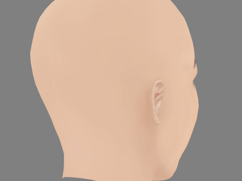 Ana Rujas Head - No Hair - Low poly head for game 3D Модель