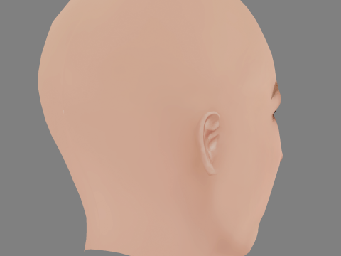 Ana Valeria Becerril Head - No Hair - Low poly head for game Model 3D