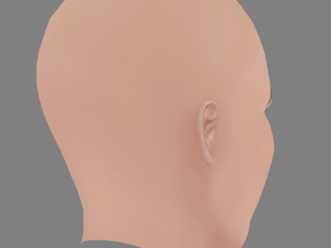 Anais Demoustier Head - No Hair - Low poly head for game Modelo 3D