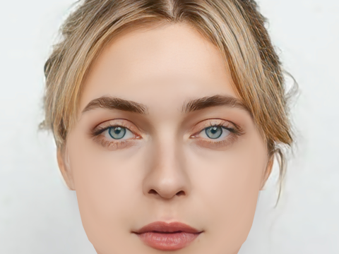 Anastasia Krylova Head - No Hair - Low poly head for game 3D Model