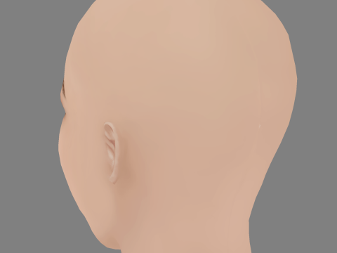 Anastasia Krylova Head - No Hair - Low poly head for game Modelo 3D