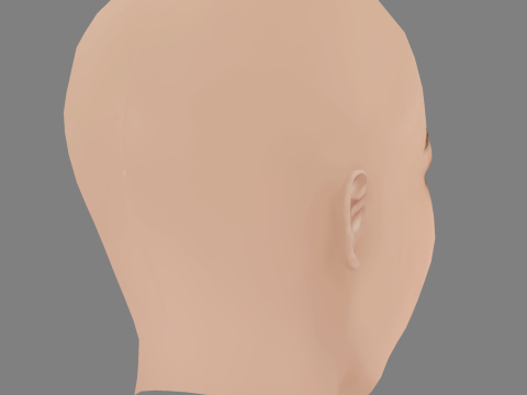 Anastasia Krylova Head - No Hair - Low poly head for game Modelo 3D
