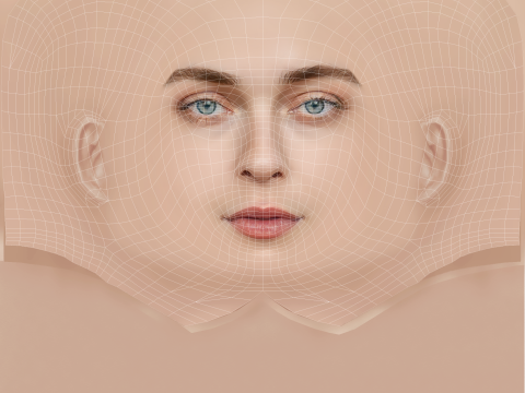 Anastasia Krylova Head - No Hair - Low poly head for game Modelo 3D