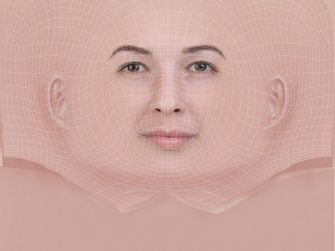 Anastasia Reshetnikova Head - No Hair - Low poly head for game Modelo 3D