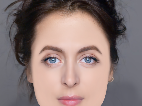 Anastasiya Meskova Head - No Hair - Low poly head for game 3D Model