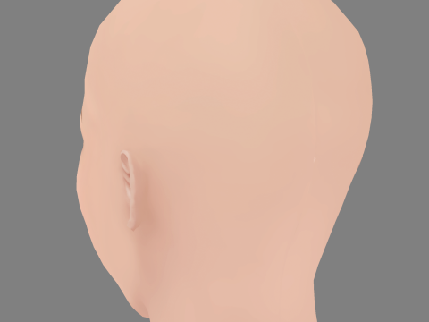 Anastasiya Stezhko Head - No Hair - Low poly head for game 3D-Modell