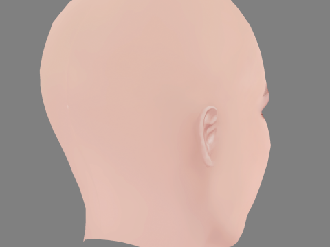 Anastasiya Ukolova Head - No Hair - Low poly head for game 3D मॉडल