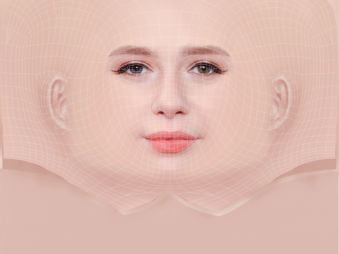 Anastasiya Ukolova Head - No Hair - Low poly head for game 3D मॉडल