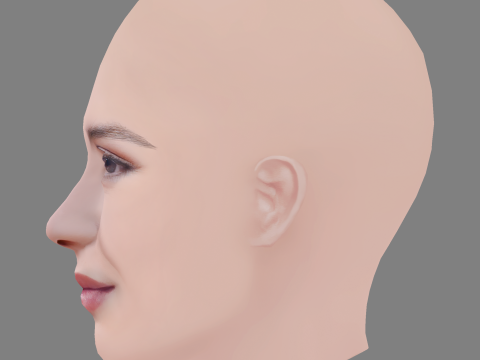 Andrea Duro Head - No Hair - Low poly head for game Modèle 3D
