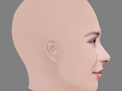 Andrea Duro Head - No Hair - Low poly head for game Modèle 3D