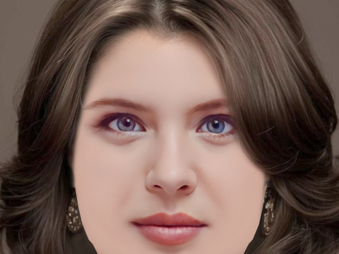 Andrea Ros Head - No Hair - Low poly head for game 3D Model