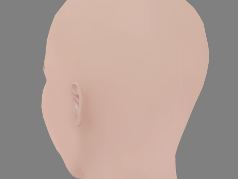 Andrea Ros Head - No Hair - Low poly head for game Model 3D