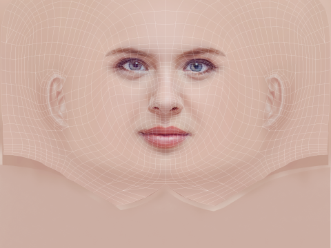 Andrea Ros Head - No Hair - Low poly head for game Model 3D