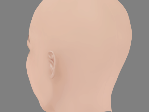 Andrea Trepat Head - No Hair - Low poly head for game 3Dモデル