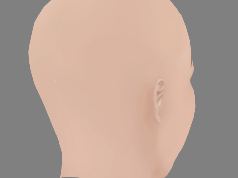 Andrea Trepat Head - No Hair - Low poly head for game 3Dモデル