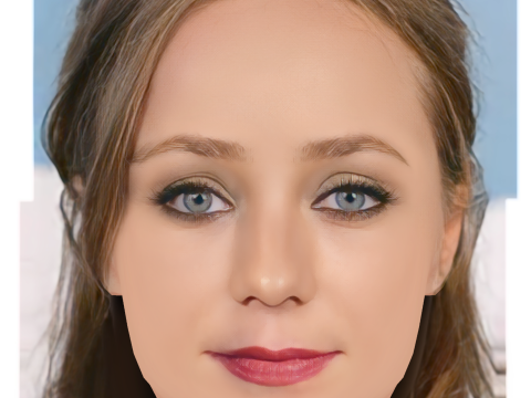 Angela Cremonte Head - No Hair - Low poly head for game 3D Model