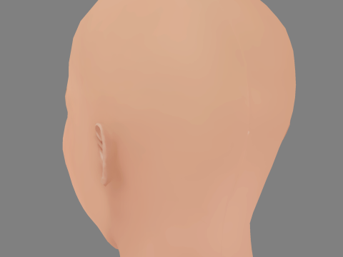 Angela Cremonte Head - No Hair - Low poly head for game Model 3D