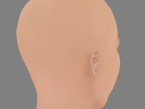 Angela Cremonte Head - No Hair - Low poly head for game Model 3D