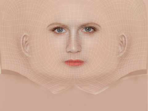 Angelina Mirimskaya Head - No Hair - Low poly head for game 3Dモデル