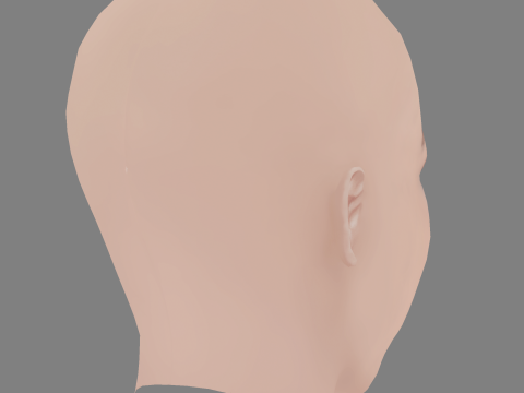 Anna Castillo Head - No Hair - Low poly head for game 3D Model