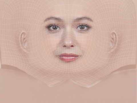 Anna Castillo Head - No Hair - Low poly head for game 3D Model