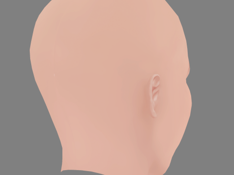 Anna Chipovskaya Head - No Hair - Low poly head for game 3D Model