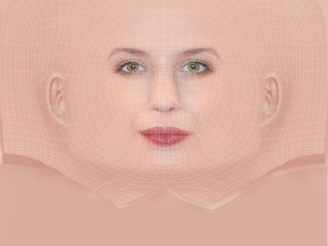 Anna Chipovskaya Head - No Hair - Low poly head for game 3D Model