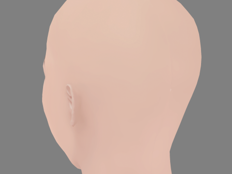Anya Taylor-Joy Head - No Hair - Low poly head for game Model 3D