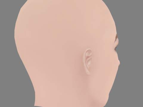 Anya Taylor-Joy Head - No Hair - Low poly head for game Model 3D
