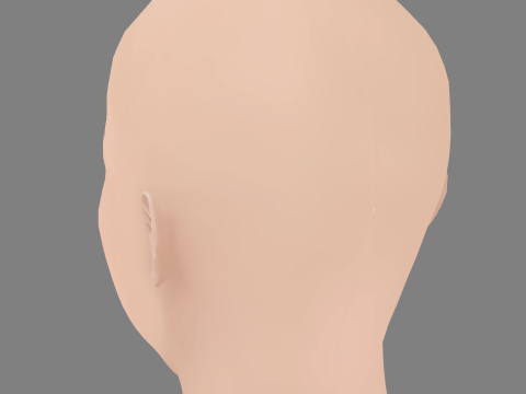 Ariana DeBose Head - No Hair - Low poly head for game Modelo 3D